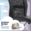 Serta Essential Armless Desk Chair with Breathable Lightweight Mesh Back Black