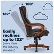 Serta Conway Big and Tall Executive Office Chair with Wood Accents Brown