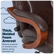 Serta Conway Big and Tall Executive Office Chair with Wood Accents Brown