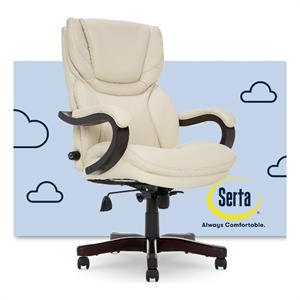 serta conway big and tall executive office chair with wood accents