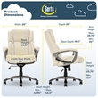 Serta Garret Executive Office Chair Bonded Leather Ivory White