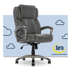 serta garret executive office chair gray bonded leather