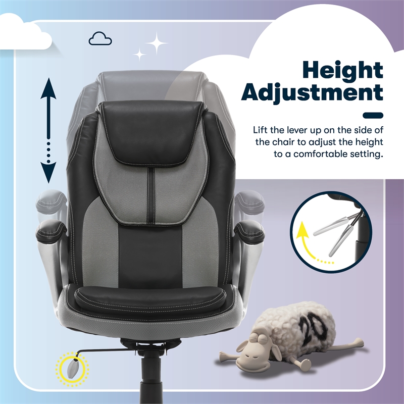 Serta Amplify Executive Office Chair Gray