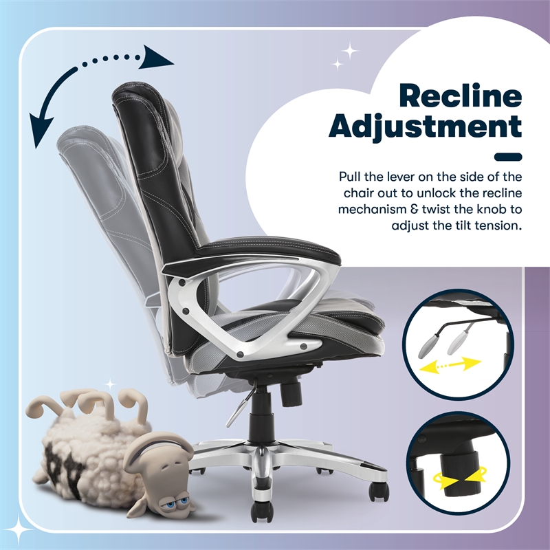 Serta Amplify Executive Office Chair Gray