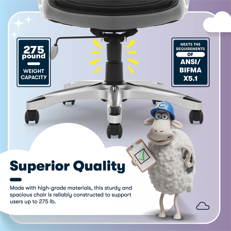 Serta Amplify Executive Office Chair Gray