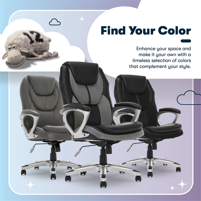 Serta Amplify Executive Office Chair Gray