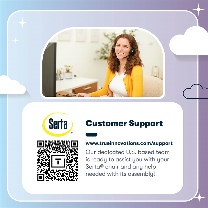 Serta Amplify Executive Office Chair Blue