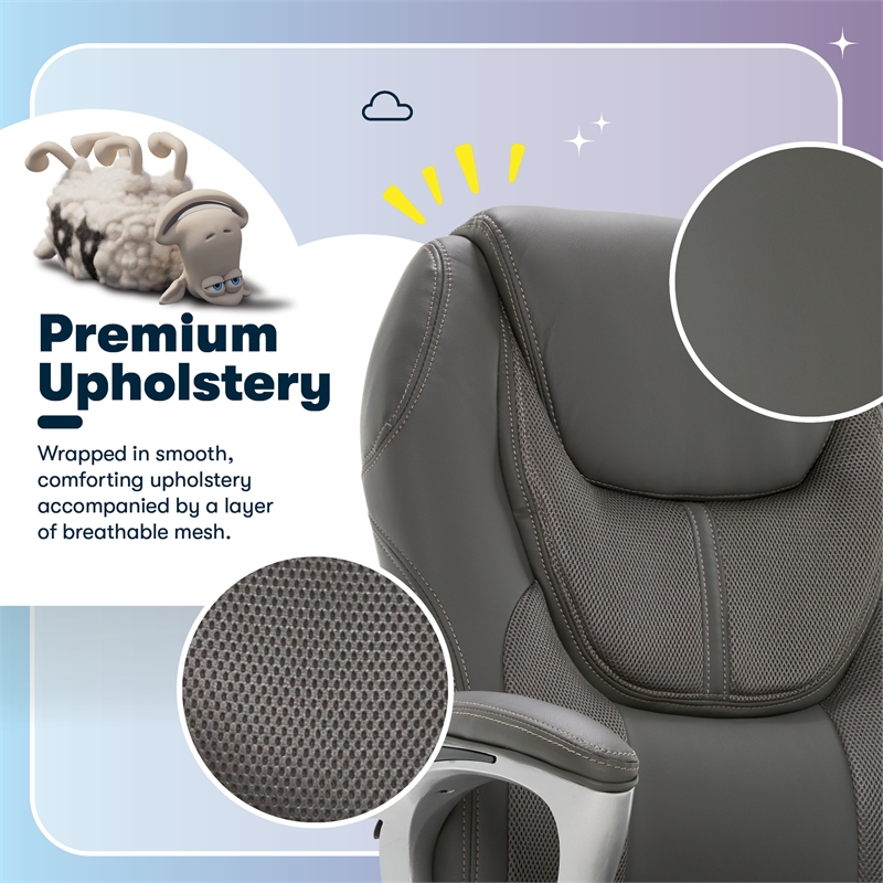 Serta Amplify Executive Office Chair Duo Gray