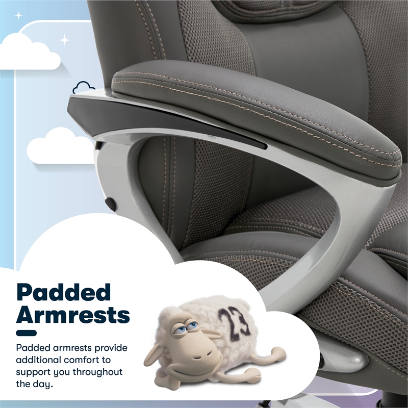 Serta Amplify Executive Office Chair Duo Gray
