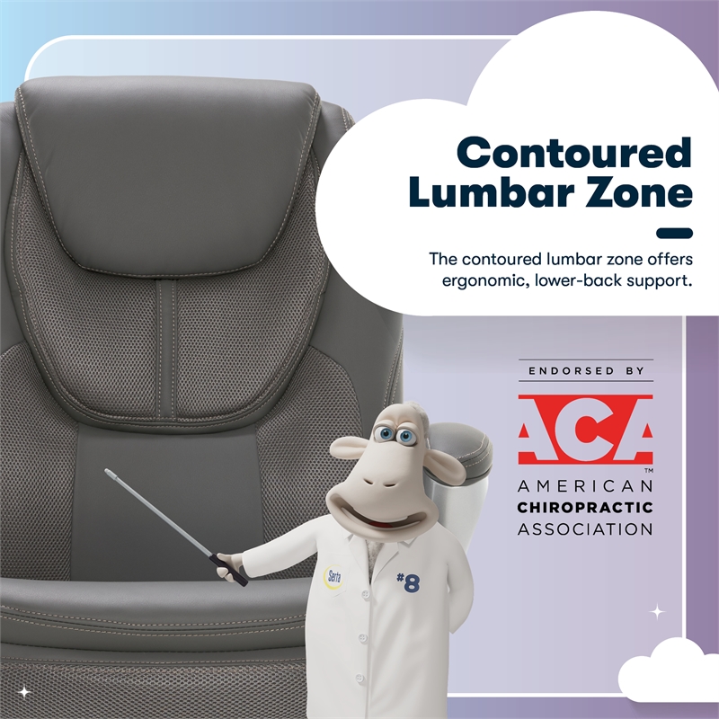 Serta Amplify Executive Office Chair Duo Gray