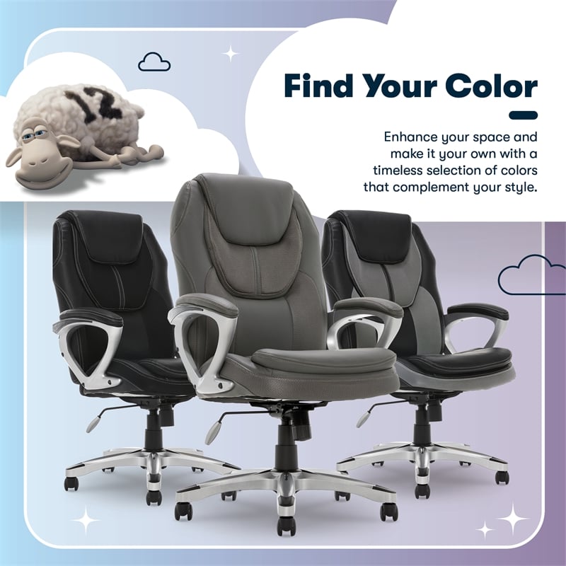 Serta Amplify Executive Office Chair Duo Gray