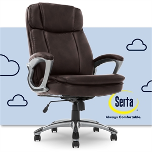 serta big and tall executive office chair chestnut bonded leather
