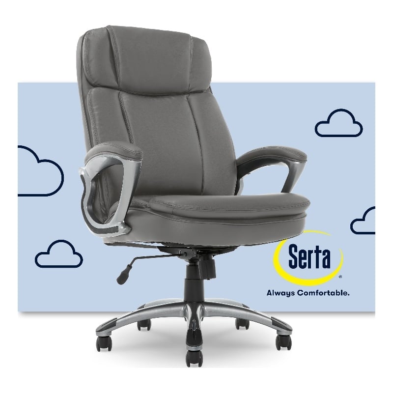 Serta grey best sale office chair