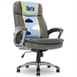 Serta Fairbanks Big and Tall Executive Office Chair Gray Bonded Leather