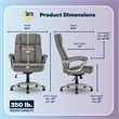Serta Fairbanks Big and Tall Executive Office Chair Gray Bonded Leather