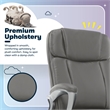 Serta Fairbanks Big and Tall Executive Office Chair Gray Bonded Leather