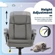Serta Fairbanks Big and Tall Executive Office Chair Gray Bonded Leather