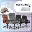 Serta Fairbanks Big and Tall Executive Office Chair Gray Bonded Leather