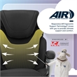 Serta Bryce Office Chair Patented AIR Lumbar Technology Bonded Leather Black