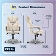 Serta Bryce Office Chair Patented AIR Lumbar Technology Bonded Leather Cream