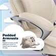 Serta Bryce Office Chair Patented AIR Lumbar Technology Bonded Leather Cream