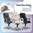 Serta Bryce Office Chair Patented AIR Lumbar Technology Bonded Leather Cream