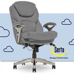 serta ergonomic executive office chair with back in motion technology gray