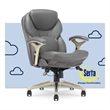 Serta Claremont Back in Motion Office Chair in Gray Bonded Leather