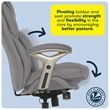 Serta Claremont Back in Motion Office Chair in Gray Bonded Leather
