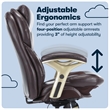 Serta Claremont Back in Motion Office Chair in Brown Bonded Leather