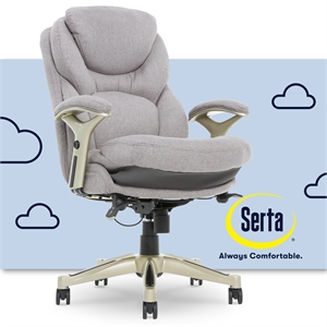 serta ergonomic executive office chair with back in motion technology light gray