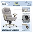 Serta Claremont Back in Motion Office Chair in Light Gray Fabric