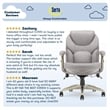 Serta Claremont Back in Motion Office Chair in Light Gray Fabric