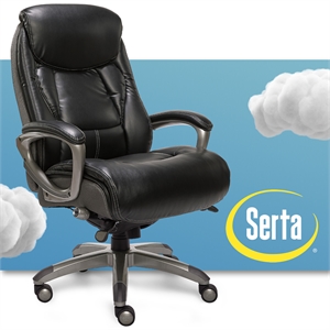serta works executive office chair with smart layers technology black and gray