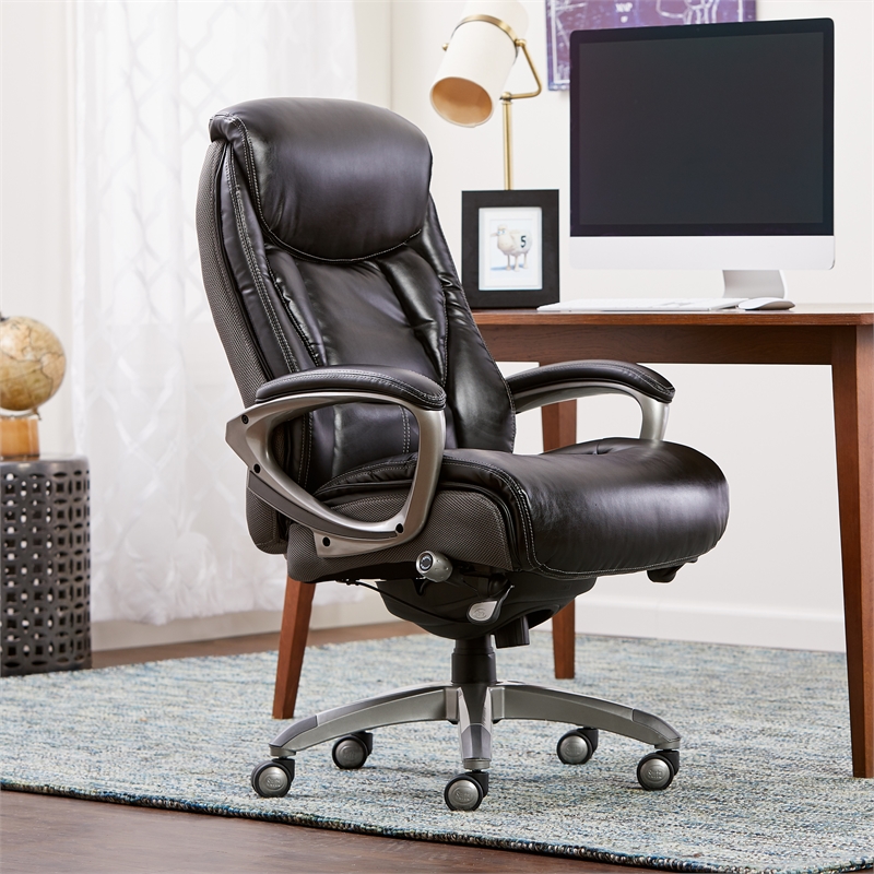 Best Buy: Serta Lautner Executive Office Chair Black with White Mesh  Accents 44942