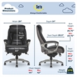 Serta Lautner Executive Office Chair Black Bonded Leather and Gray Mesh