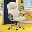 Serta Works My Fit Executive Office Chair with Active Lumbar Support Ivory