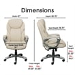 Serta Works My Fit Executive Office Chair with Active Lumbar Support Ivory