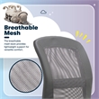 Serta Essential Armless Desk Chair with Breathable Lightweight Mesh Back Gray