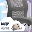 Serta Essential Armless Desk Chair with Breathable Lightweight Mesh Back Gray