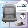 Serta Essential Armless Desk Chair with Breathable Lightweight Mesh Back Gray