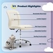 Serta Essential Armless Desk Chair with Breathable Lightweight Mesh Back Cream