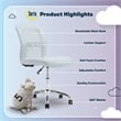 Serta Essential Armless Desk Chair with Breathable Lightweight Mesh Back Blue