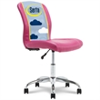 Serta Essential Armless Desk Chair with Breathable Lightweight Mesh Back Pink