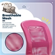 Serta Essential Armless Desk Chair with Breathable Lightweight Mesh Back Pink