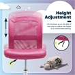 Serta Essential Armless Desk Chair with Breathable Lightweight Mesh Back Pink