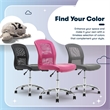 Serta Essential Armless Desk Chair with Breathable Lightweight Mesh Back Pink