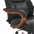 Serta Conway Big and Tall Executive Office Chair with Wood Accents Black