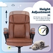 Serta Fairbanks Big and Tall Executive Office Chair Cognac Bonded Leather