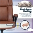 Serta Fairbanks Big and Tall Executive Office Chair Cognac Bonded Leather